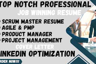 write a professional new pmp, scrum master, or project coordinator resume