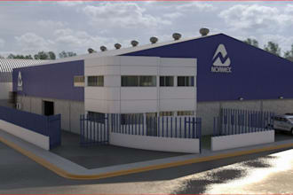 redesign 3d warehouse building,factory industry,complex exterior,interior render