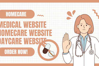 create and design home care healthcare senior care and medical website
