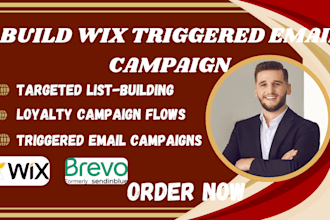 build wix triggered email campaign sales funnel loyalty campaign via sendiblue