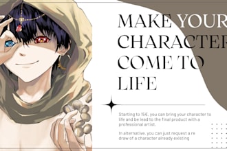 draw your character and create a concept art of it