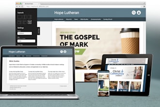 design a modern and responsive church website