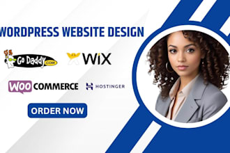 wordpress website design ionos hostinger bluehost godaddy wix with elementor pro