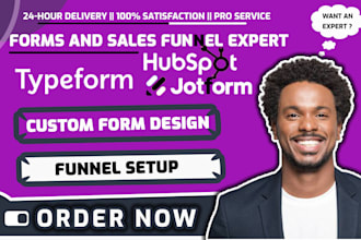 build forms, sales funnel and automation with jotform typeform hubspot zoho