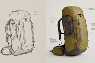 design any bag, handbag, tote, backpack, wallet with expert tech pack