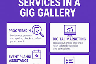 proofread your texts and support digital marketing and event planning