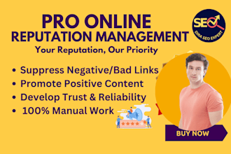 do pro online reputation management, reverse SEO to push down negative listing