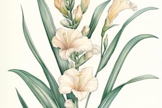watercolor botanical illustrations of flowers and plants