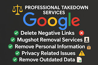 remove negative links, mugshots, erase defamatory blogs, news articles in google