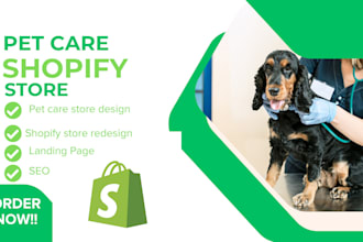 design a professional pet care store pet care website pet care shopify store