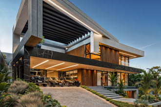 renew 3d cgi house,stoery building, driveflow area ,balcony,car show room render