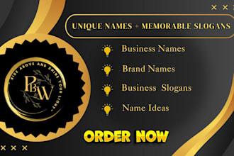 generate business name ideas and slogan for your brand