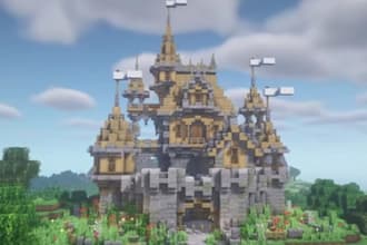 minecraft spawn, house, village and castle for you