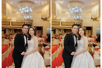 naturally edit and professionally retouch your wedding photos