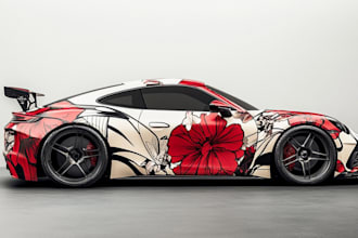 design attention grabbing van wrap, car wrap design