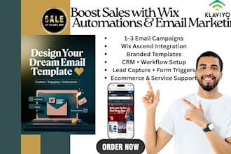 do wix automation setup email marketing campaign to increase website sales