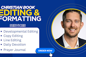 proofread, copyedit format your christian ebook, daily devotion, prayer journal