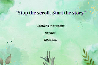 be your social media catchy caption and posts creator