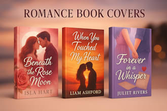 design lovely romance book cover design KDP book cover illustration ebook cover