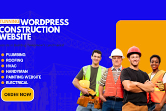 hvac, roofing, plumbing, construction, renovation, contractor wordpress website