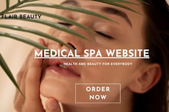 design medical spa website, beauty spa, skin care website, aesthetic website