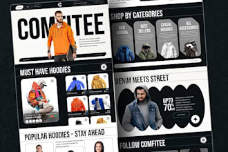 create a ecommerce, mobile responsive, visually captivating online stores