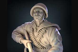 3d articulated model historical miniature military, ancient warriors, stl