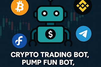 build crypto trading bot, pump fun bot, bundle bot, telegram bot, and volume bot