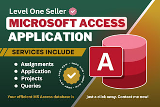 develop microsoft access database application, project and assignment