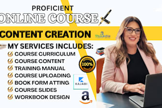 create ebook online course content, teachable course creation, lesson plan