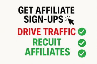 get real people to sign up to your affiliate link and boost your program fast