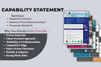 design federal government capability statement, winning capability statement