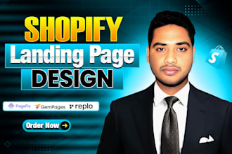 clone shopify landing page design in pagefly gempages or replo