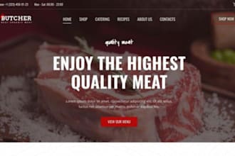 design butcher shopify store seafood website butcher restaurant ecommerce store