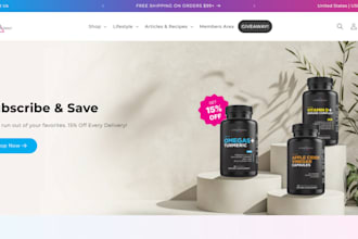 design health fitness website bodybuilders supplement shopify store