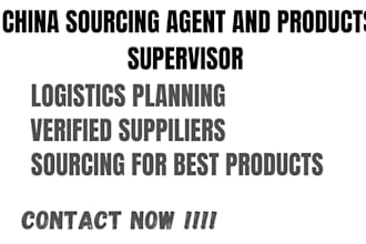 china sourcing agent and products supervisor