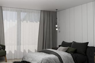 redesign 3d residential interior, living room, bedroom, visualization cgi render