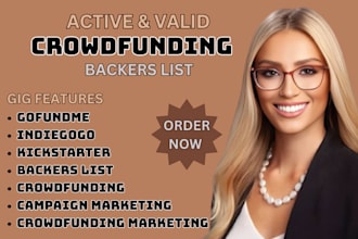 generate active backers list for kickstarter gofundme indiegogo