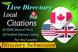 do 350 live local citations listings and directory submissions