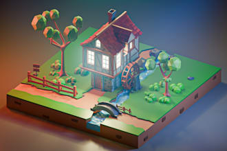 be doing 3d modeling with blender especially low poly