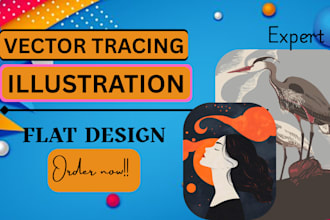 design vector tracing and vintage logo hand drawn image in adobe illustration