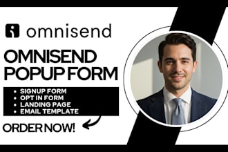 design omnisend popup form signup form opt in form landing page email template