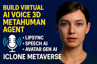 do virtual ai voice 3d metahuman avatar, ai 3d metaverse iclone lip sync avatar