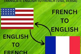 manually translate english to french, french to english
