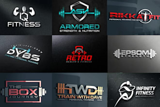 do premier gym logo, fitness, warrior, sports, monogram design for your business