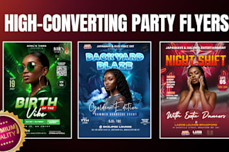 design high converting party club event or concert flyer