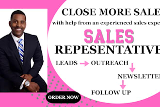 be your sales representative,generate b2b sales lead,close deal,telemarketing