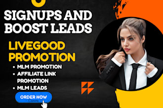 promote your livegood tour,mlm,saveclub via facebook ads and marketing leads