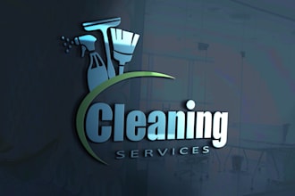 design house clean , janitorial, commercial cleaning logo