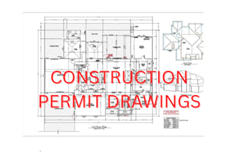 design complete set of building construction permit drawing and floorplan